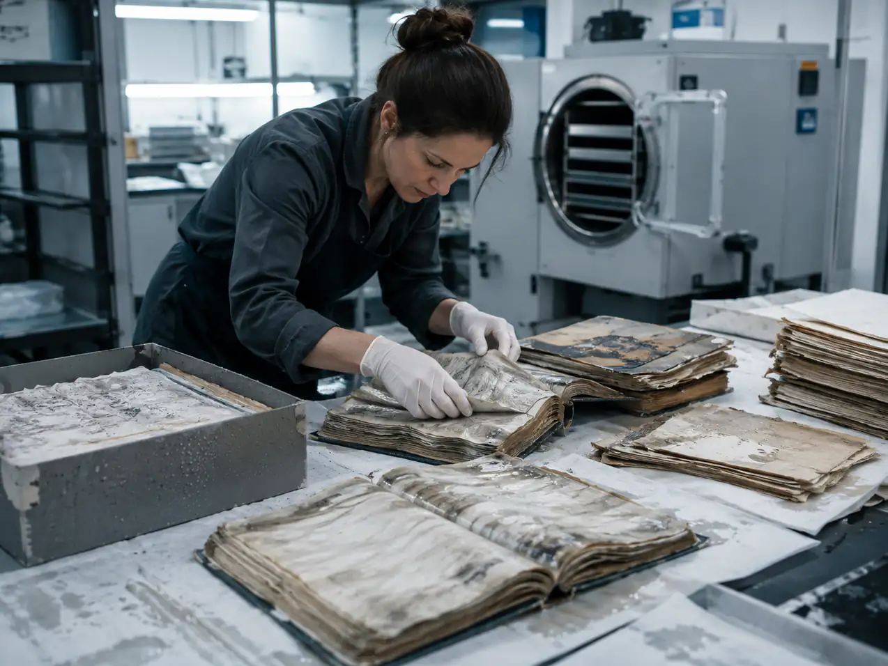 Water-damaged archive recovery solution planning
