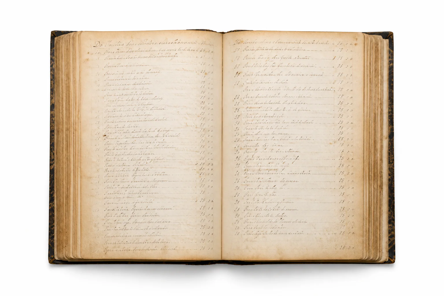 Open historic manuscript illustrating paper-based collection risks