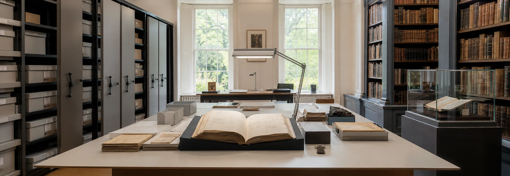 Archive, conservation workspace, library and museum collection environments