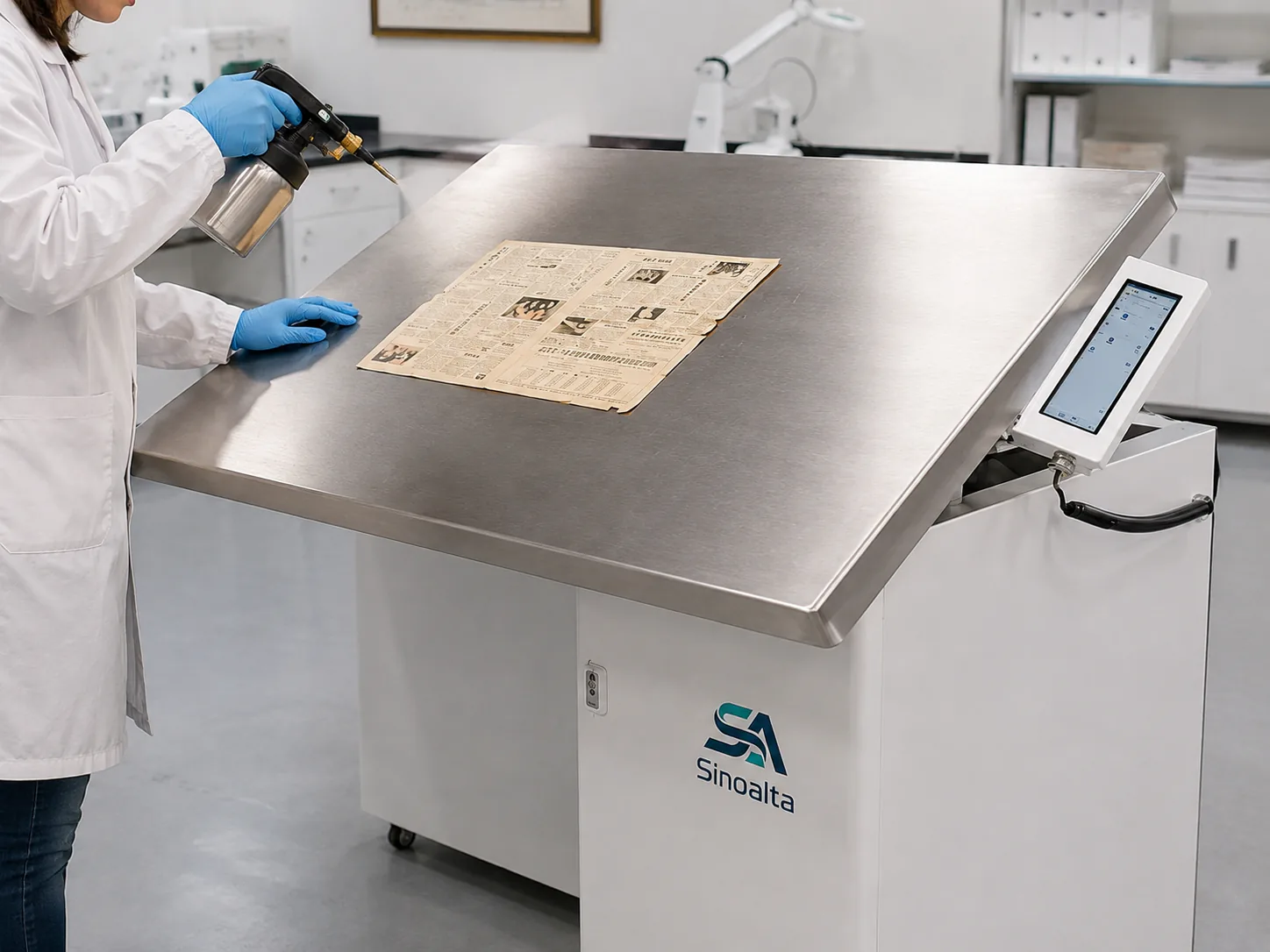 Trattamento per immersione per il restauro della carta