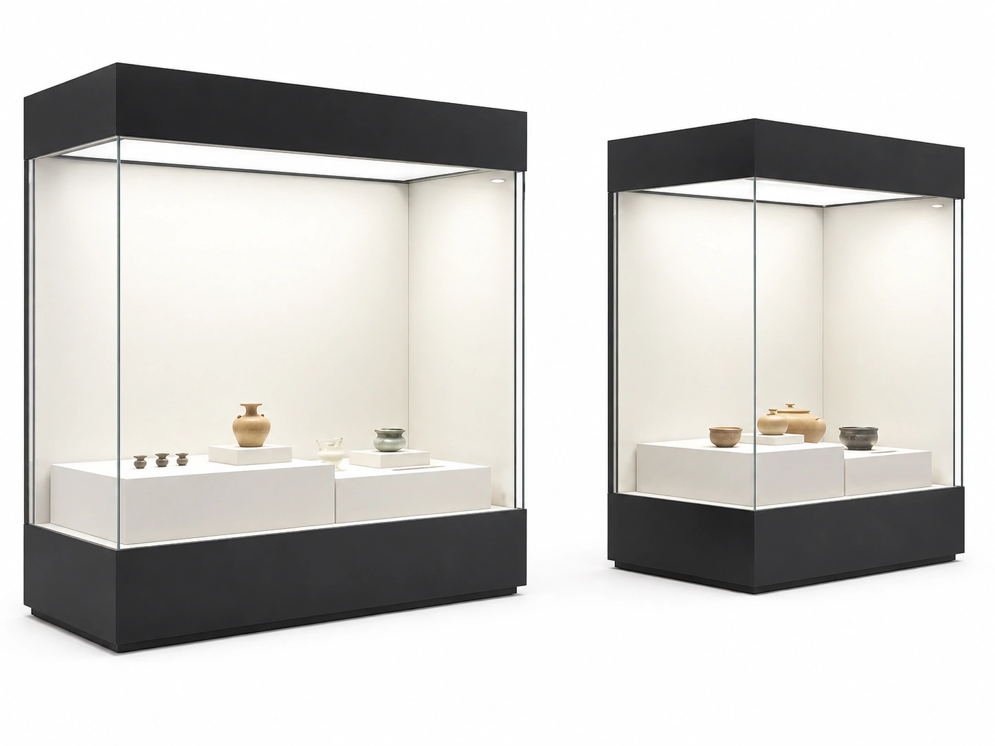 Airtight low-oxygen museum display case