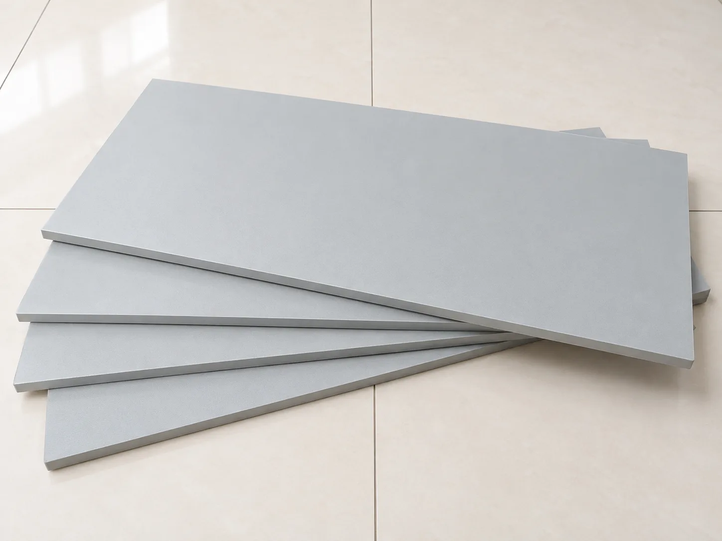 Feuilles de carton gris empilées