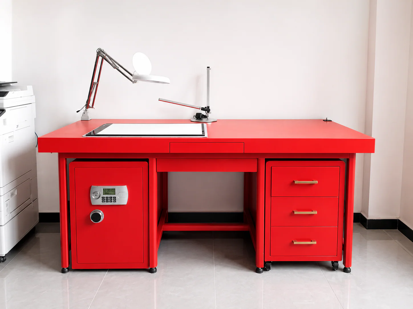 Completed customized conservation workstation for a project in Spain